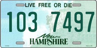 NH license plate 1037497
