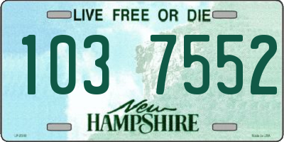NH license plate 1037552