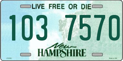 NH license plate 1037570