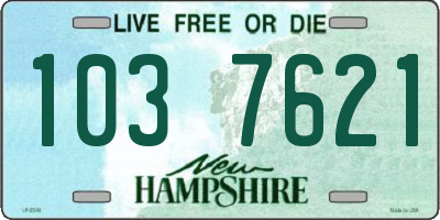 NH license plate 1037621