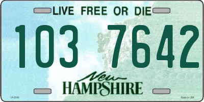 NH license plate 1037642