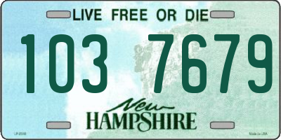NH license plate 1037679