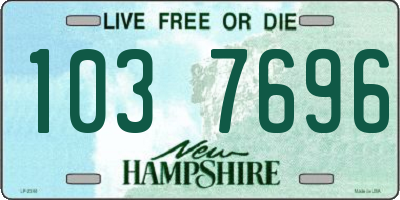 NH license plate 1037696