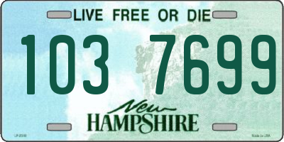 NH license plate 1037699
