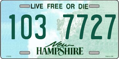 NH license plate 1037727