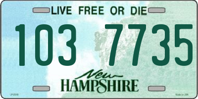 NH license plate 1037735