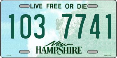 NH license plate 1037741