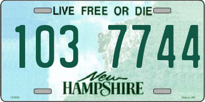 NH license plate 1037744