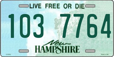 NH license plate 1037764