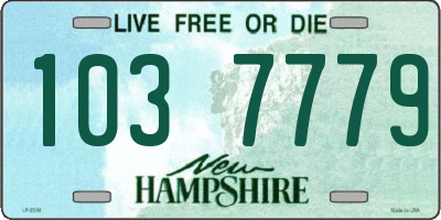 NH license plate 1037779