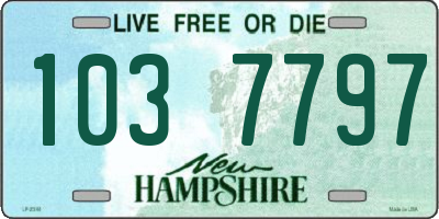 NH license plate 1037797