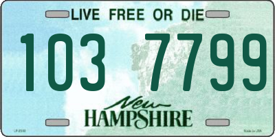 NH license plate 1037799