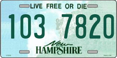 NH license plate 1037820