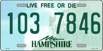 NH license plate 1037846