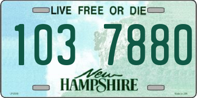 NH license plate 1037880