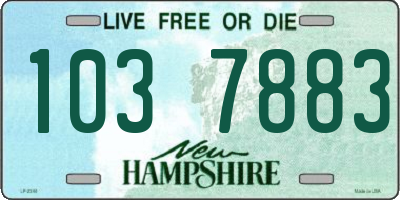 NH license plate 1037883