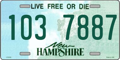 NH license plate 1037887