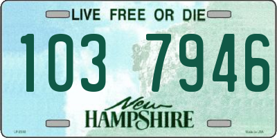 NH license plate 1037946