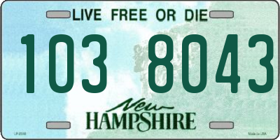 NH license plate 1038043