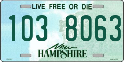 NH license plate 1038063