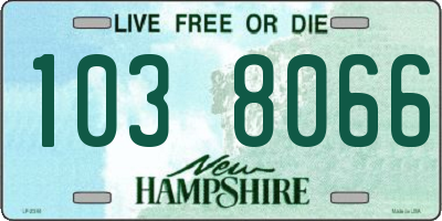 NH license plate 1038066