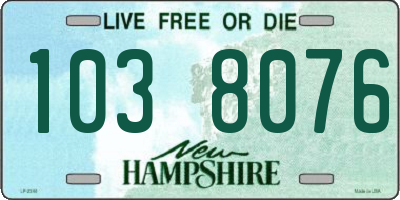 NH license plate 1038076