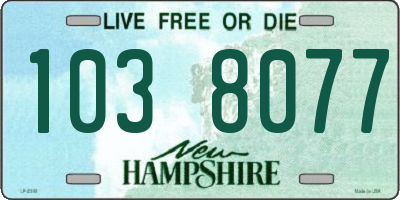NH license plate 1038077
