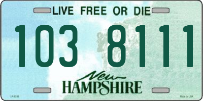 NH license plate 1038111
