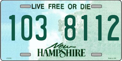 NH license plate 1038112