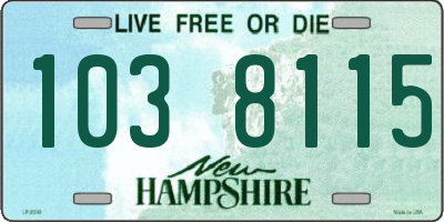 NH license plate 1038115