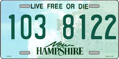 NH license plate 1038122