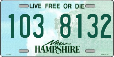 NH license plate 1038132