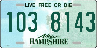 NH license plate 1038143
