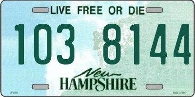 NH license plate 1038144