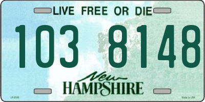 NH license plate 1038148