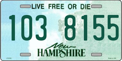 NH license plate 1038155