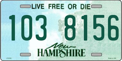 NH license plate 1038156