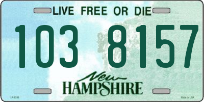 NH license plate 1038157
