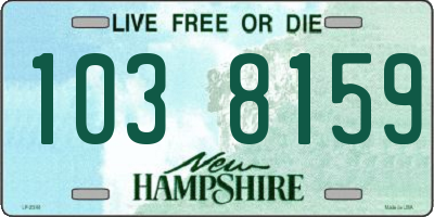 NH license plate 1038159