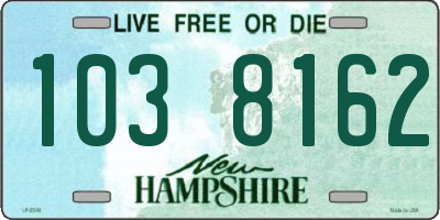 NH license plate 1038162