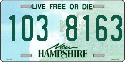 NH license plate 1038163