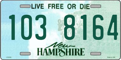 NH license plate 1038164