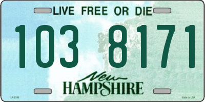 NH license plate 1038171