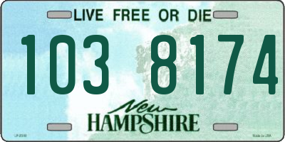NH license plate 1038174