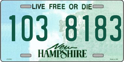 NH license plate 1038183