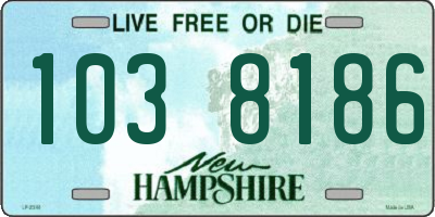 NH license plate 1038186