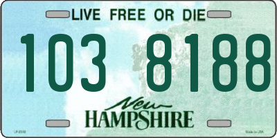 NH license plate 1038188