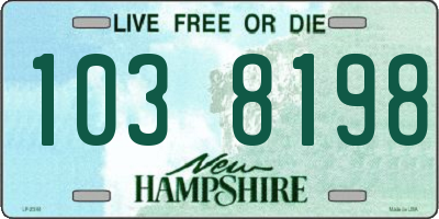 NH license plate 1038198