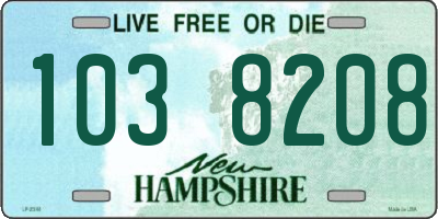 NH license plate 1038208