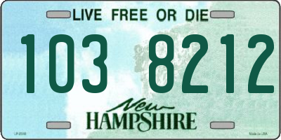 NH license plate 1038212